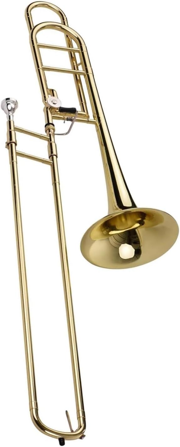 Adult Trombone Instrument Bb Flat Tenor Slide Trombone In The Key Of F Includes Mouthpiece Carrying Case And Gloves