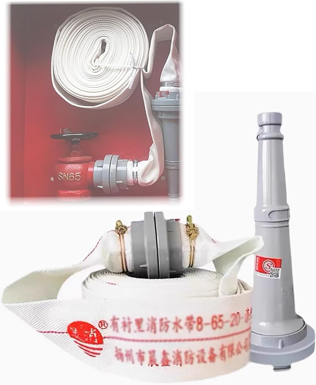 Flat Lined Hose-65mmLay Discharge Hose Pipe,Fire Hose PVC Flat Long Water Hose,Efficiency in Various Industrial and Agricultural Applications(20meter)