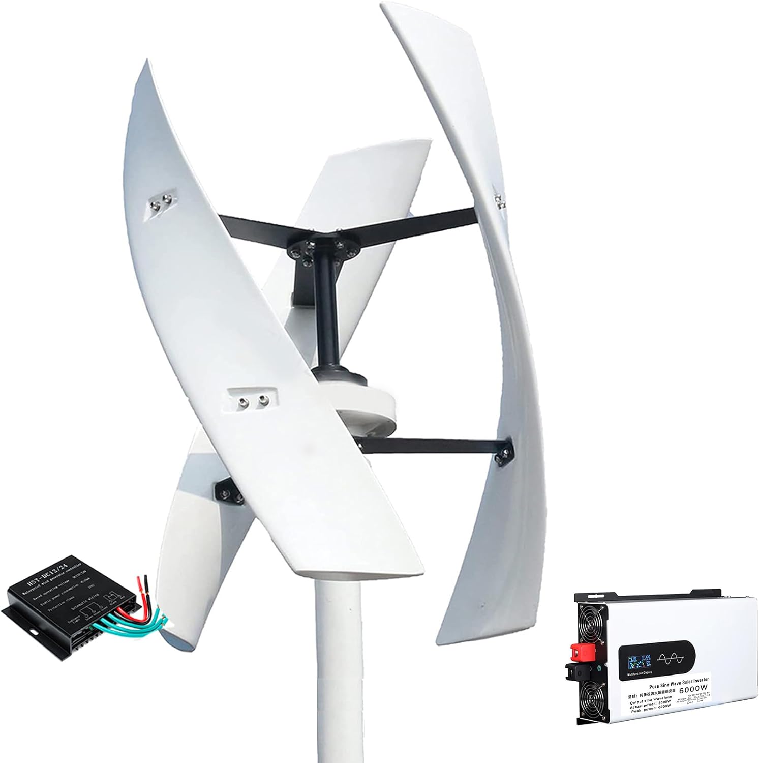 6000W12V/24V/48V/220V Wind Turbine Generators Kit with MPPT Controller and Inverter for Industrial Eco-Friendly Renewable Energy Solution