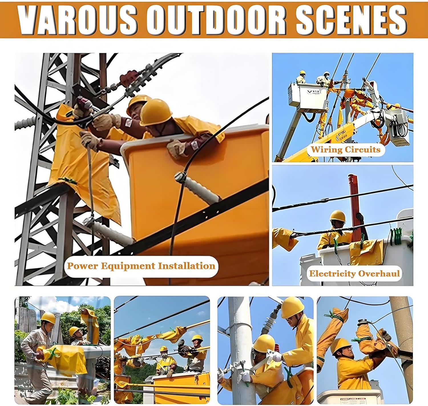 Insulating Blanket for Electrical Work, High Voltage Insulating Blanket for Substation Field Generator Room, Outdoor EVA Resin Insulation Protection Cover 10kv-40 * 50cm