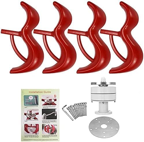 CAJUCA 4 Blades Lantern Vertical Axis Wind Turbines Generator,8000W with Controller for Home Windmill Lantern Wind Generator