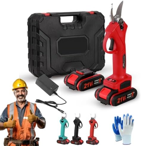 Power Shears, 2025 Upgraded Electric Shears For Gardening, Cut & Trim 5x Faster, Cordless, Branch Cutter For Gardening Tree Branch, Fruit Trees, Through Every Cut (Red)
