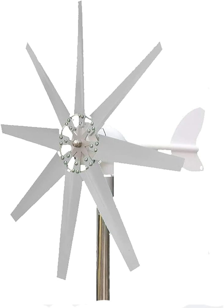 24v,Low Noise 15000W Portable Vertical Wind Power Turbine Generator Kit, Wind Energy Turbine Generator for Boats, Gazebos, Cabins Or Mobile(with Controller)