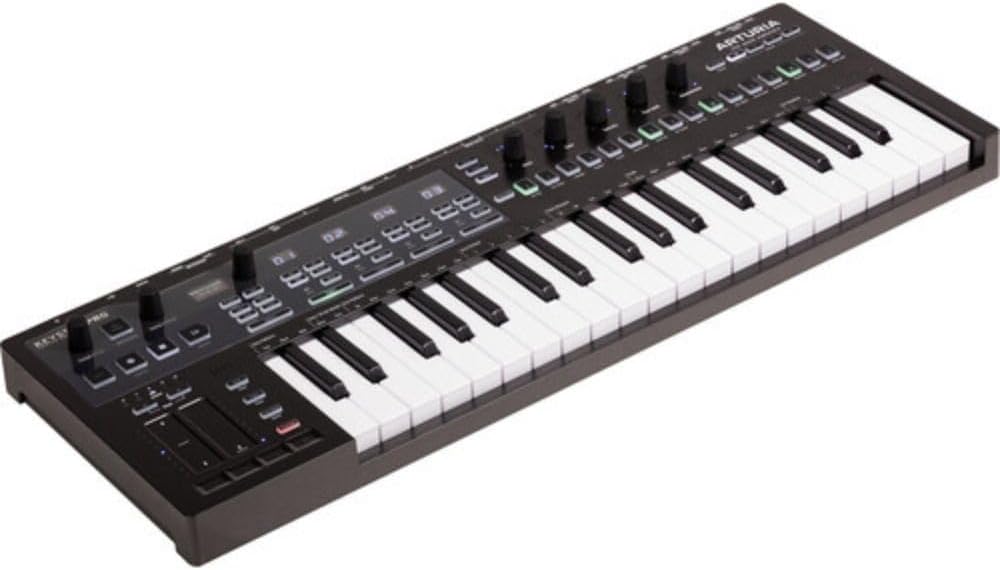 Arturia KeyStep Pro 37-key Controller & Sequencer - Chroma Bundle with Auray FP-P1L Universal Piano-Style Sustain Pedal, Polsen HPC-A30 Closed-Back Studio Monitor Headphones