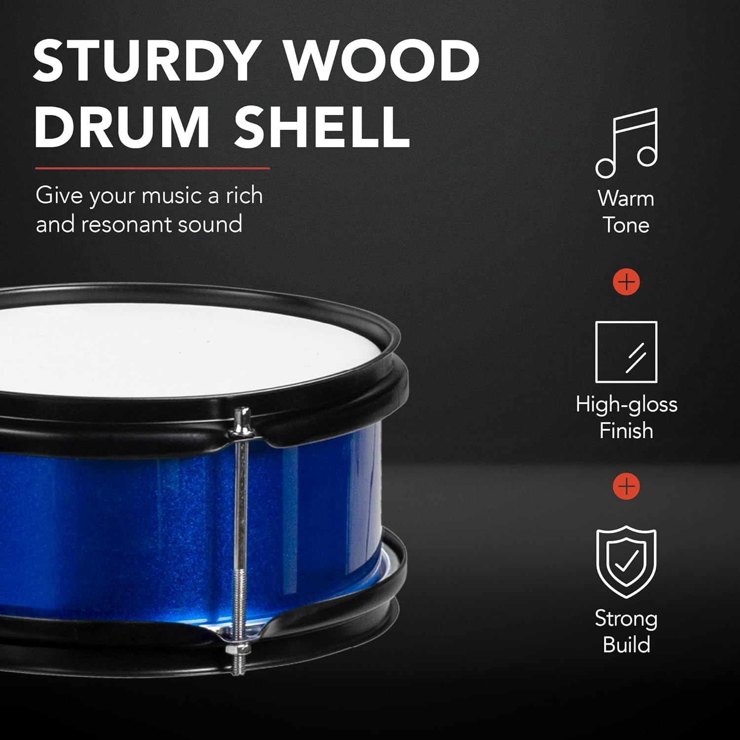 Best Choice Products 3-Piece Beginner Drum Set for Kids Juniors, w/Throne Stool, Cymbal, Drum Sticks, Bass Drum Pedal, 2 Toms - Blue