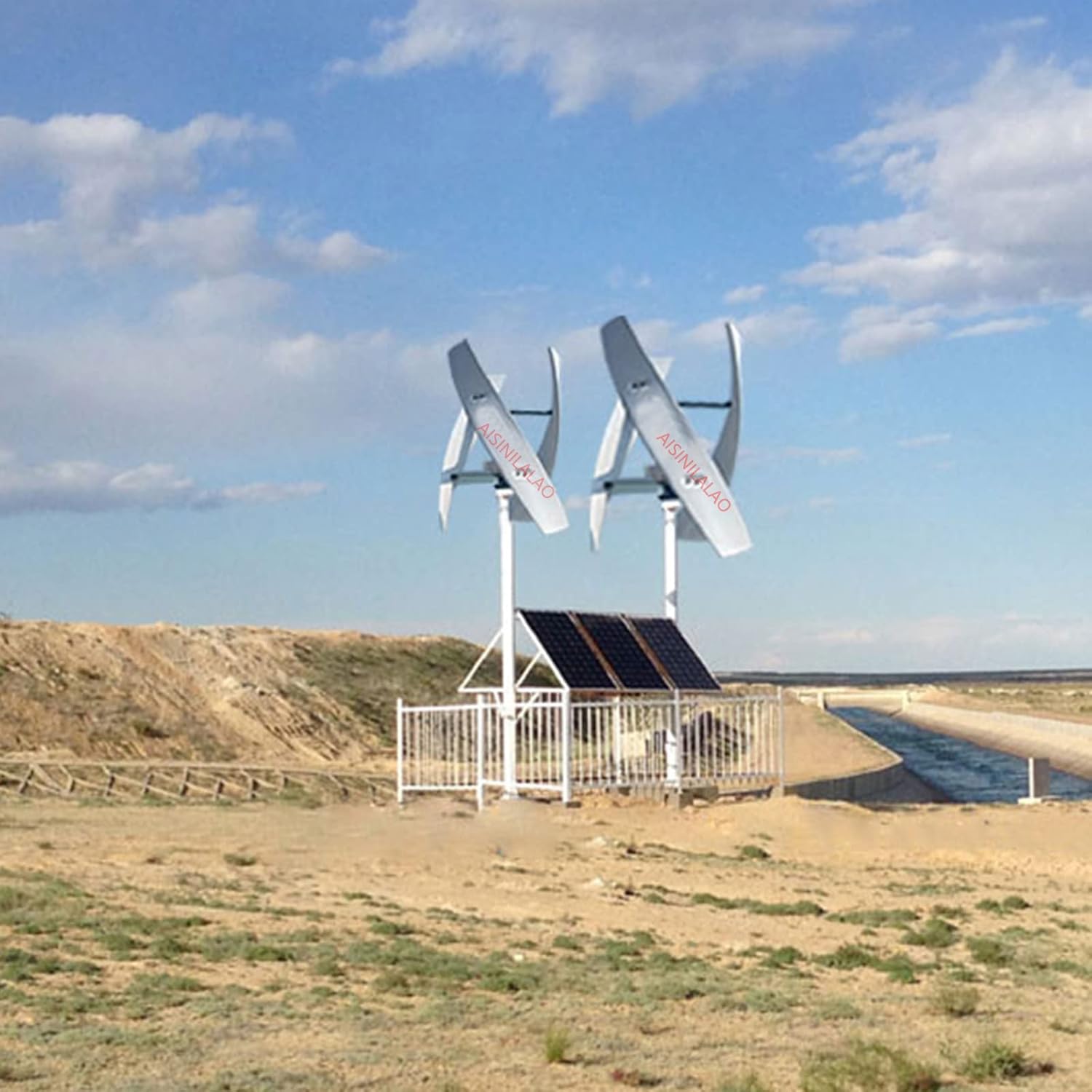 4000W 48V 24V 12V Wind Generator Kit, Small 3 Blades Windmill Permanent Maglev Generator W/Controller Suitable for Outdoor Courtyard Power Generation