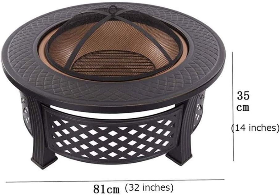 Outdoor Fire Pits Fire Basket Outdoor Barbeque Grill Charcoal Cast Iron Barbecue Stand Bowl Camping Picnic Outfire Wood Log Burner Heater