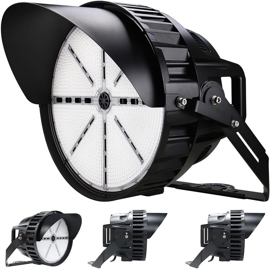 120-277V LED Stadium Light 5000K, 750W/600W/450W Adjustable, IP65 Waterproof, 0-10V Dimmimg Arena Light, 114900LM Outdoor Flood Light (2500W Metal Halide Eq.) UL DLC Listed