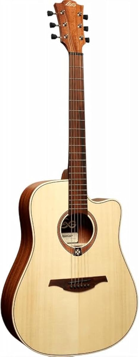 LAG GUITARS Tramontane 70 Dreadnought Cutaway Acoustic-Electric Natural