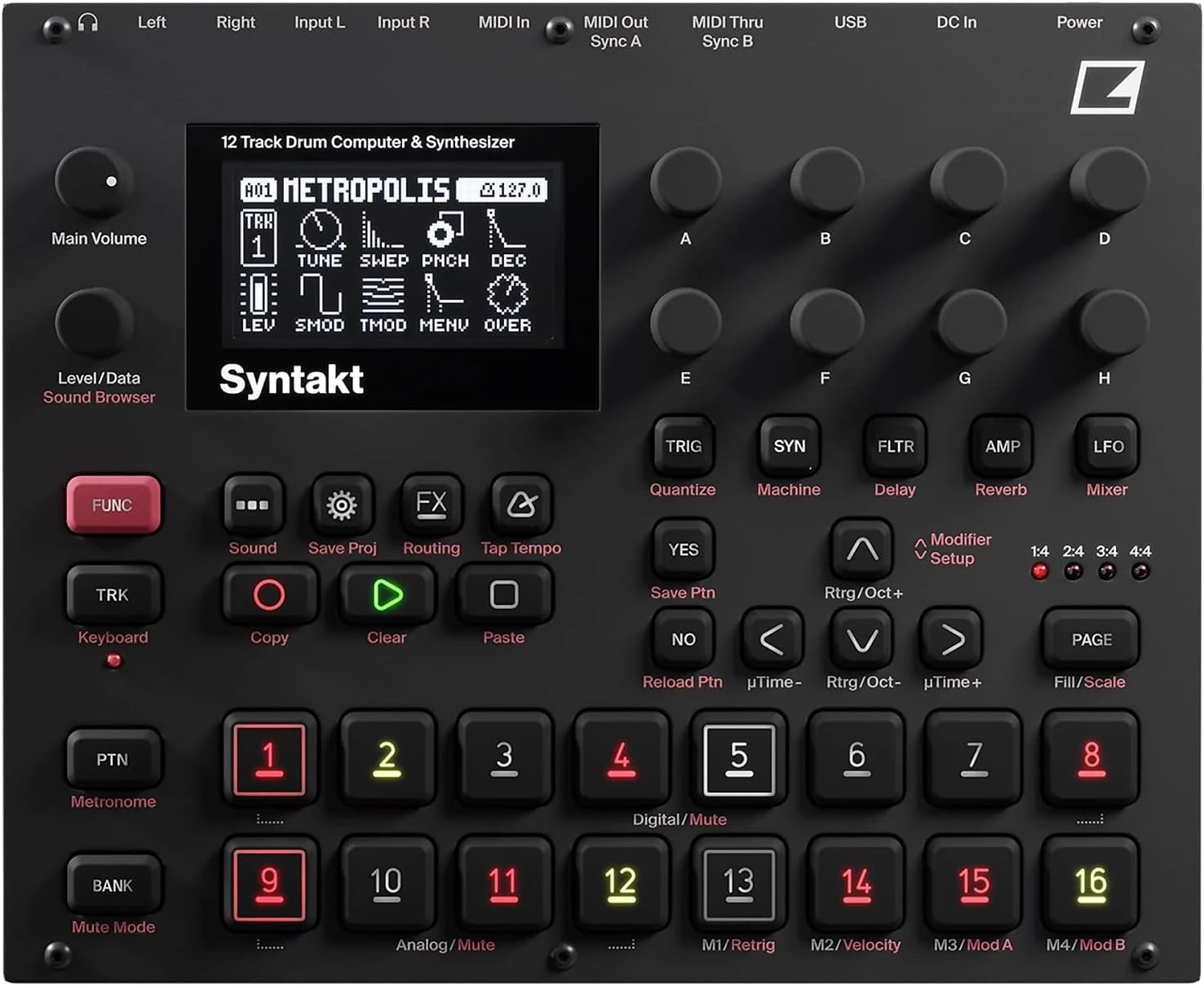 Elektron Syntakt 12 Track Drum Computer & Synthesizer