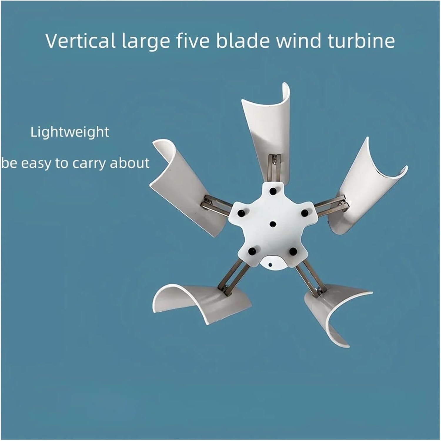 DIY Vertical Five-Blade Wind Generator Model Three-Phase Permanent Magnet Brushless Generator Low-Speed Windmill Outdoor for Physical Power Generation Experiment