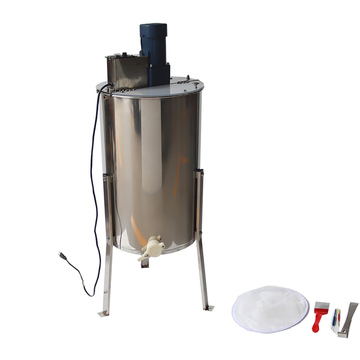 Electric 3 Frame Honey Extractor Stainless Steel Beekeeping Extraction Separator Machine Honeycomb Drum Spinner Apiary Centrifuge Equipment 110V