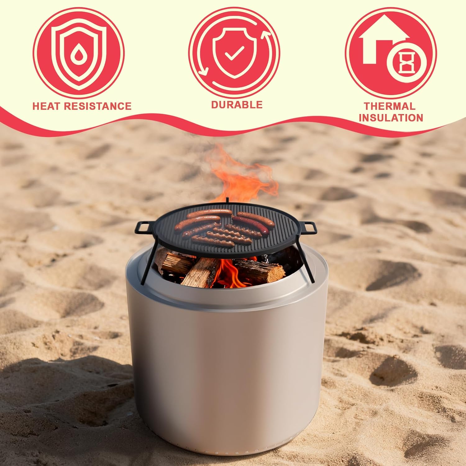 Griddle Grill Cookware for Solo Stove Bonfire/Yukon 19.5