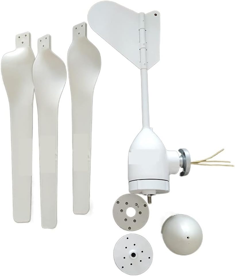 Wind Turbine Generator Kit, 2000W 48V Wind Turbine Generator Low Starting Wind Speed Free Alternative Energy with MPPT Hybrid Controller Wind System for Hybrid Solar Wind System(24V)