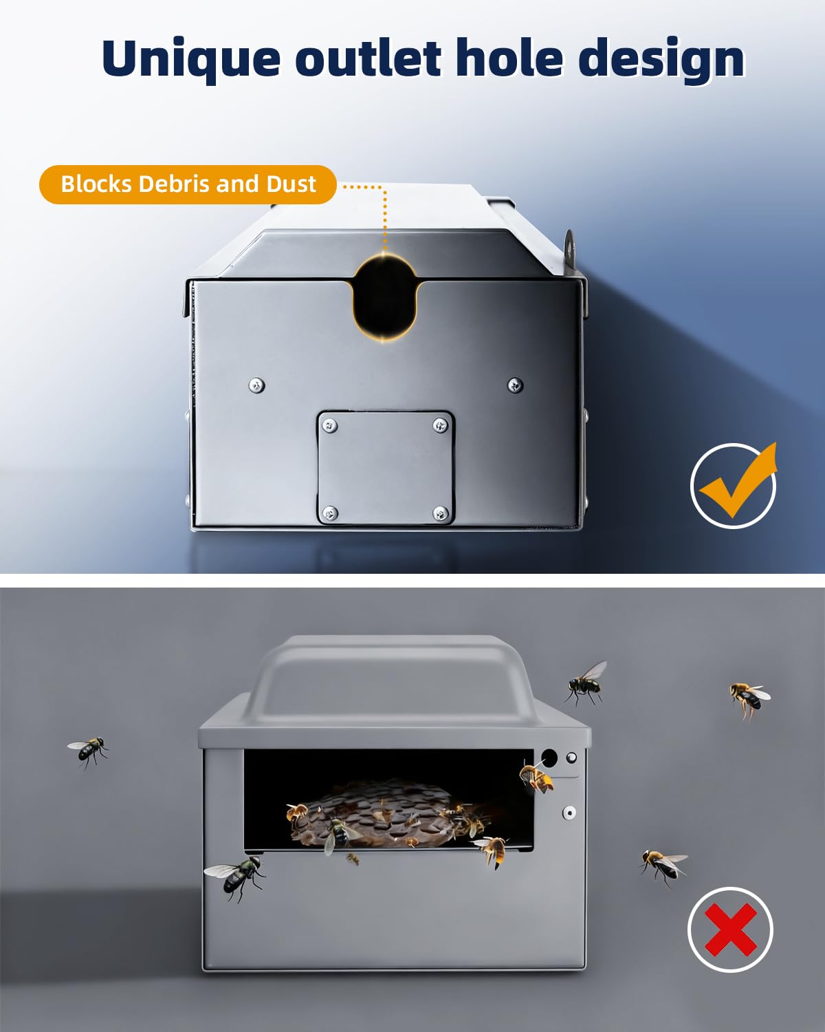 50 Amp Generator Power Inlet Box, NEMA SS2-50P 3-Prong, 125/250V 12500W Weatherproof Outdoor Generator Outlet Receptacle for Generator Cord