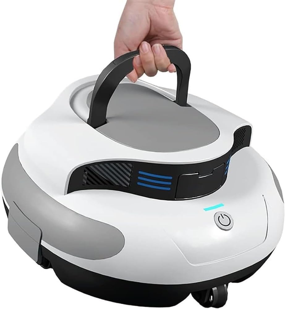 Automatic Pool Cleaner, Powerful Robotic Pool Vacuum with 2 Motors, Wall Climbing,100 Mins Running Time for Above-Ground Pools Up to 1000 Sq.ft