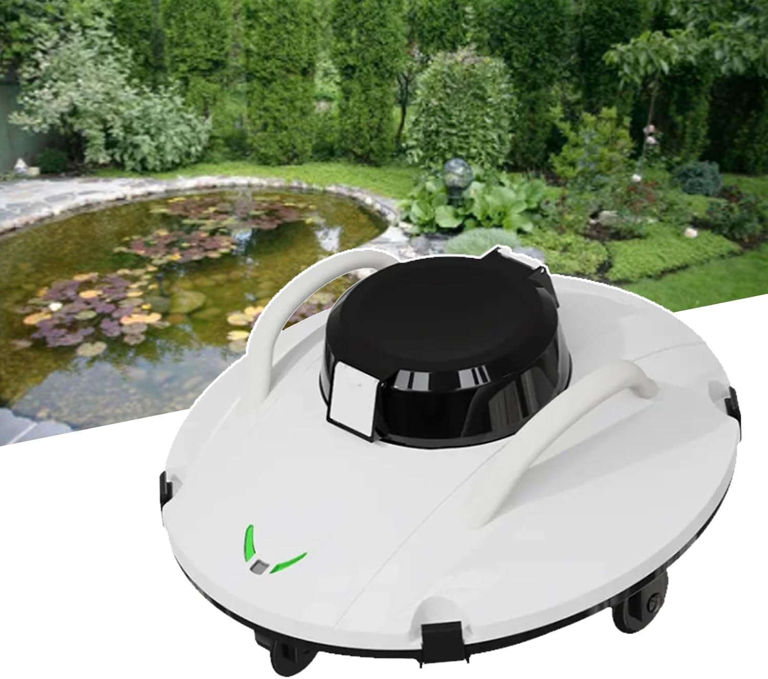 Robotic Pool Cleaner, Cordless Robotic Pool Vacuum For Above Ground Pool, 120 Mins Runtime, Auto-Parking, With Led Indicator