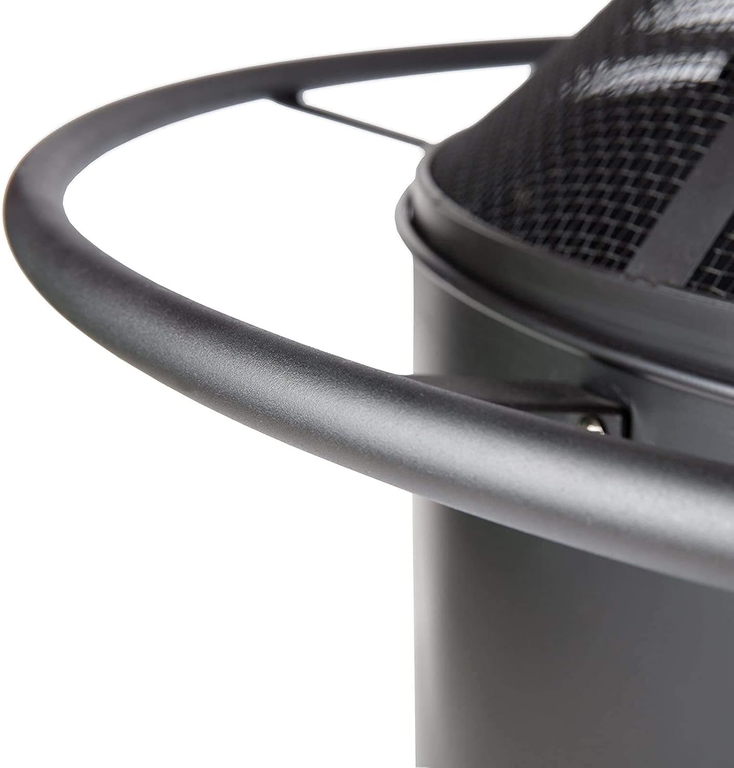 Small Firepit, Fire Pit for Outdoor Garden Patio with BBQ Grill Shelf Barbecue Brazier Fire Bowl with Spark Protection Mesh, Extra Includes Poker and Cover