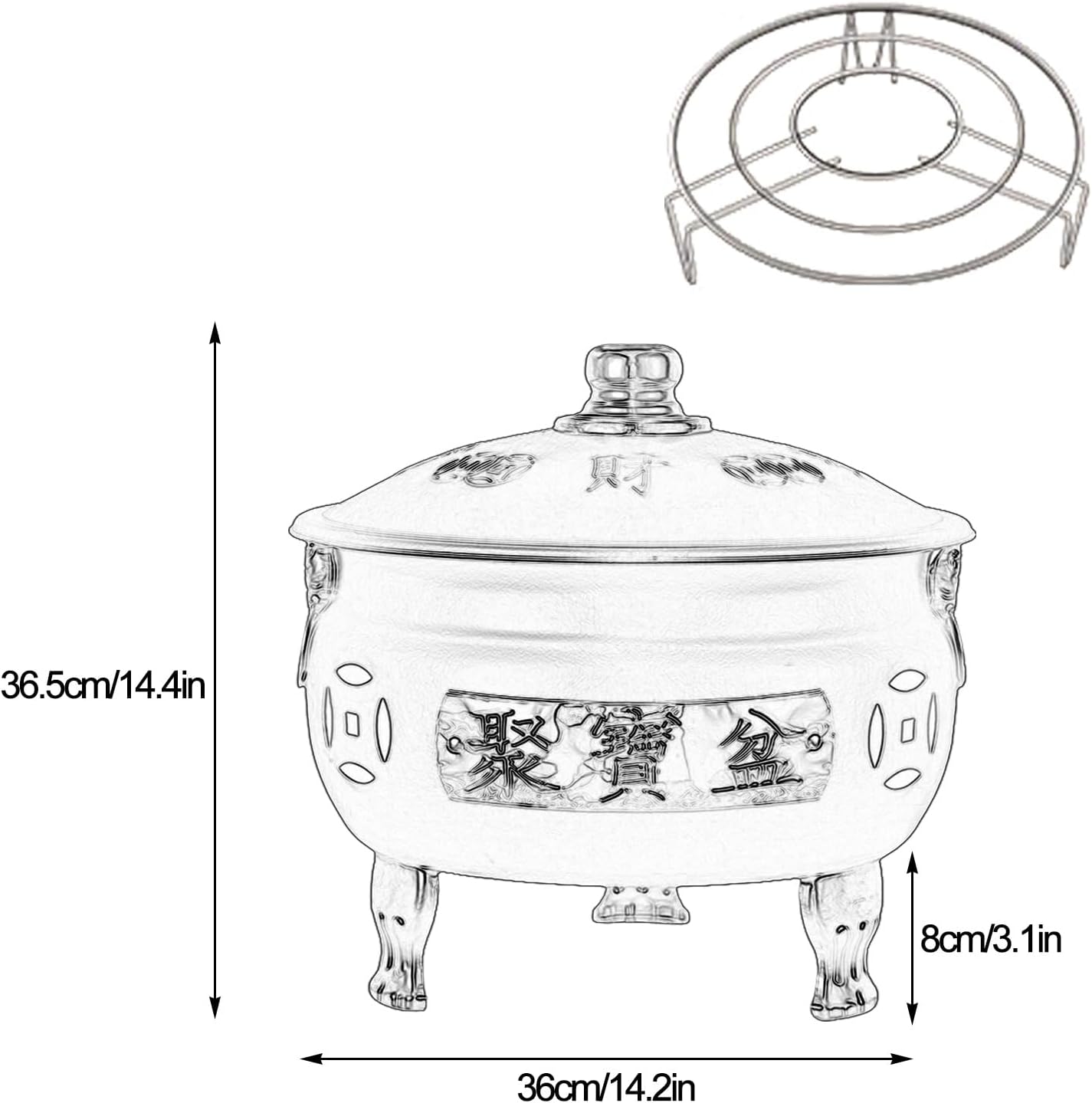 Burn Barrels for Outside for Burning Trash, Metal Barrel with Grid Bracket, Fire Pit for Paper Leaf Courtyard(Gold,Small)