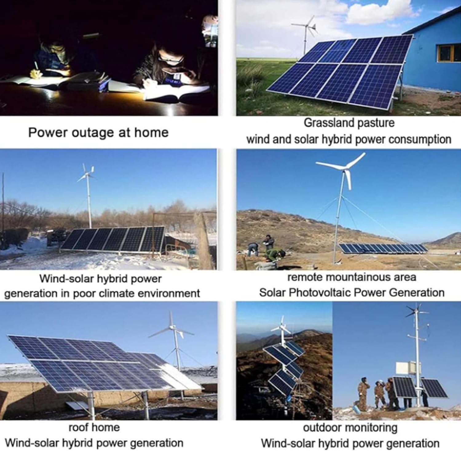 220v, Mppt Charge Regulator 8000W Wind-Solar Hybrid Charge Controller, Wind-Solar Hybrid Regulator, 12V 24V48V Automatic Identification Suitable for Wind Turbines