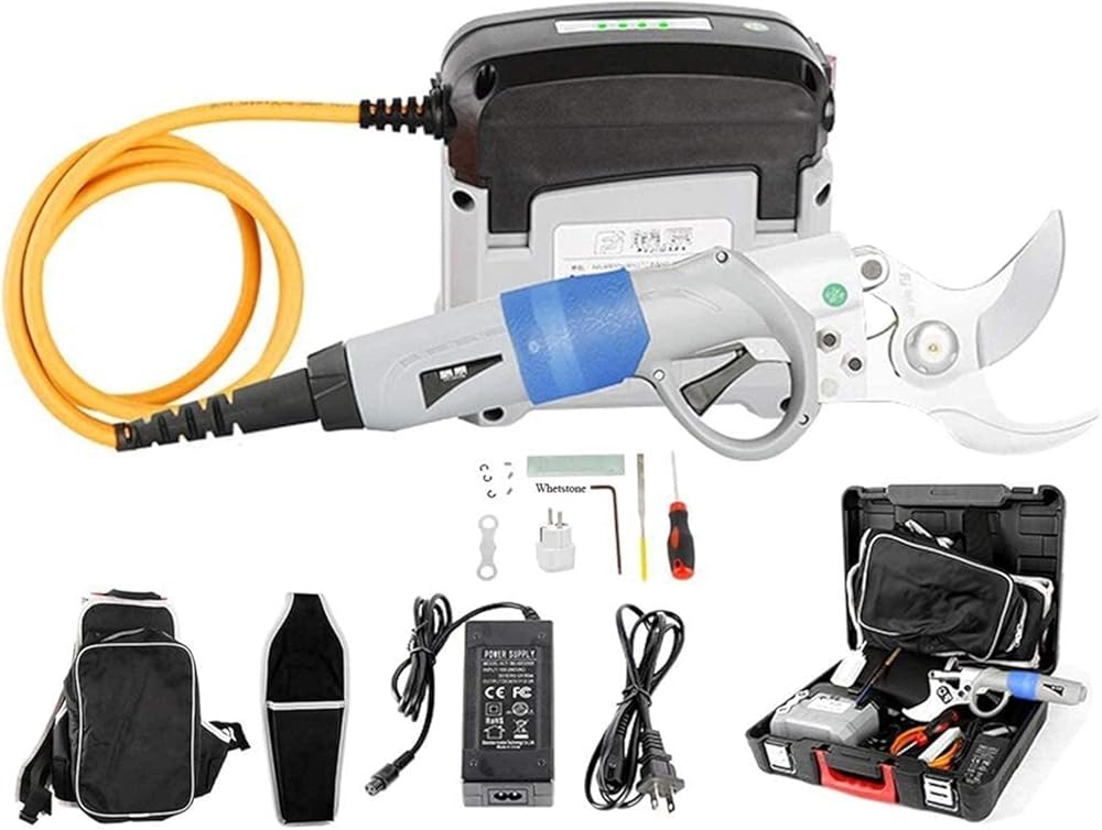 Professional Electric Pruning Shears Electric Pruning Shears with Backpack, Fruit Tree Branch Scissors, Electric Pruning Scissors 36V 4Ah High