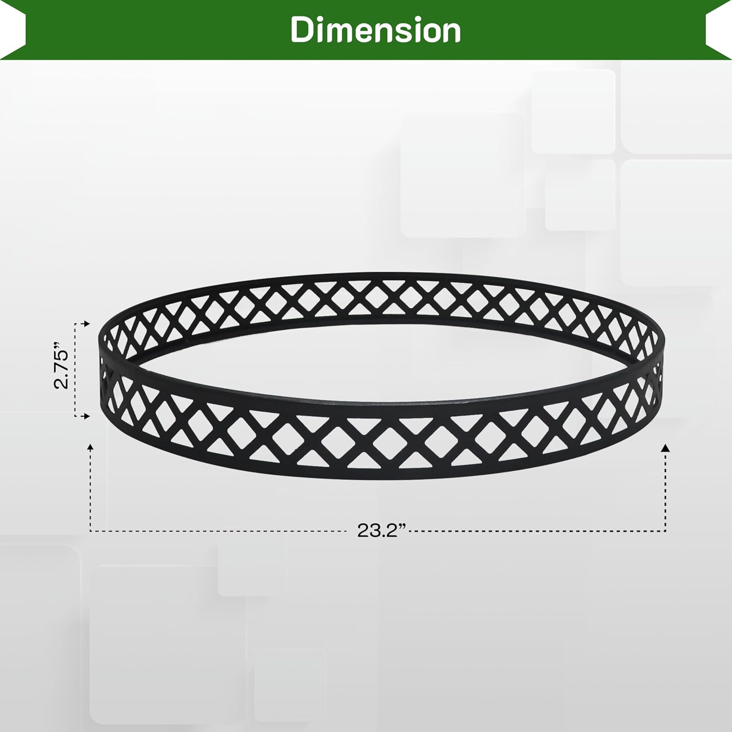 FEBTECH - 23 Inch Carbon Steel Firepit Stand - Compatible with Solo Stove Yukon and Other 27 Inch Fire Pit -Heat Resistant Portable Smokeless Firepit Accessories to Protect Firepit Surface