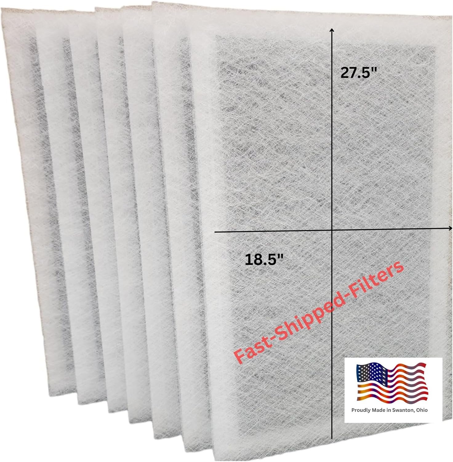 Fast-Shipped-Filters 7 Pack 20x30 Replacement Filter Pads Compatible with MicroPower Guard One Hour Air Cleaner 20x30 Refill White