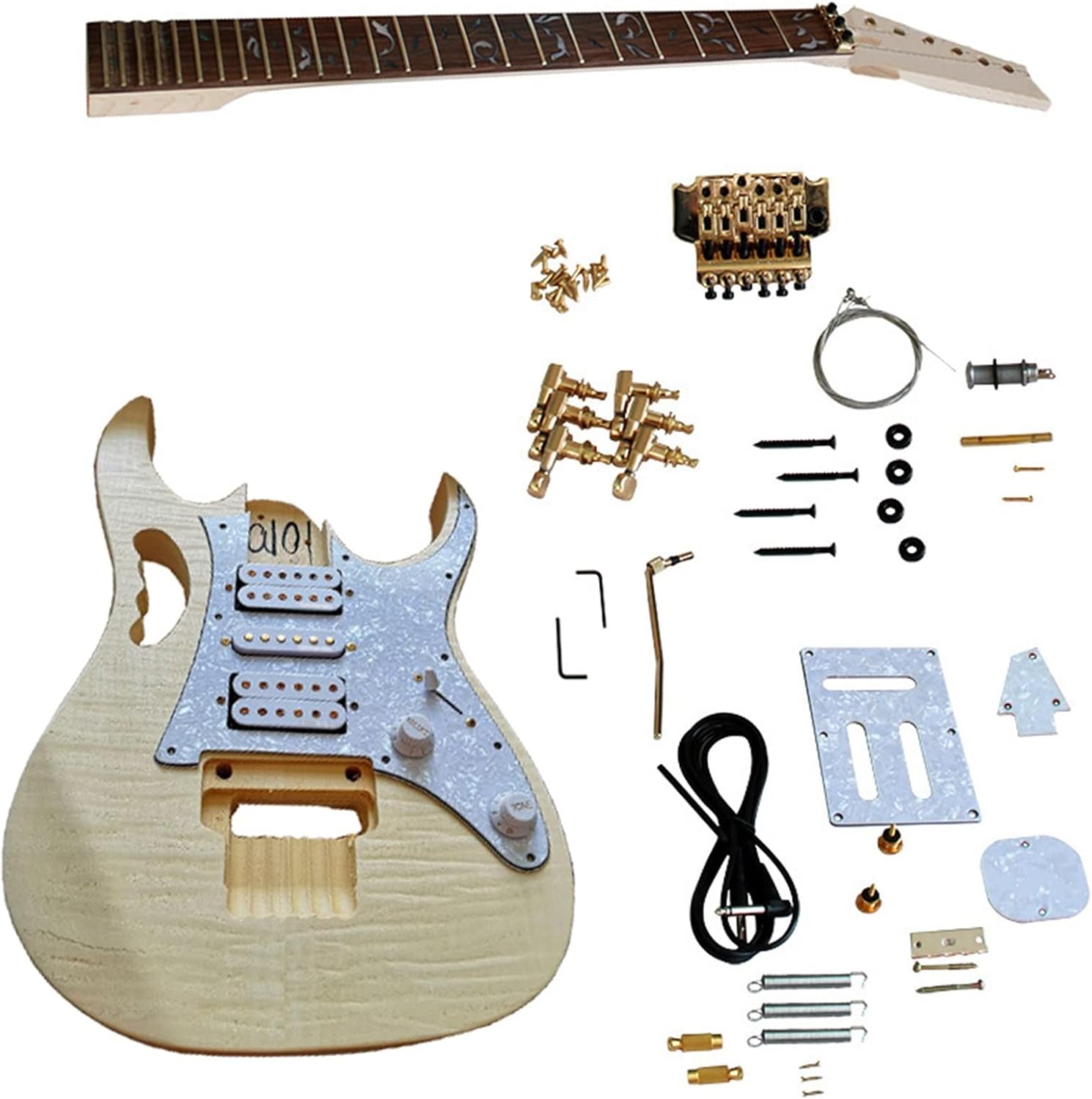 DIY Electric Guitar Kit Basswood Body Rosewood Fingerboard Maple Neck Beginner Electric Guitar Kit Build Your Own Electric Guitar
