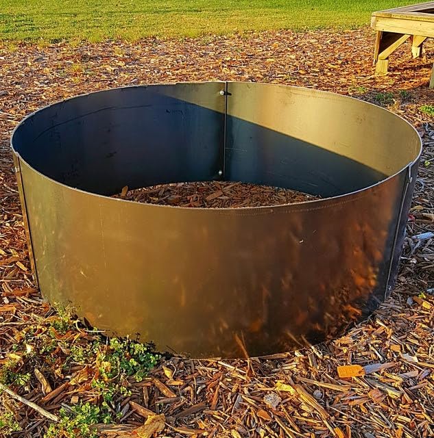 Fire Pit Ring Round Large 8' ft Dia.Steel Metal Campfire Ring.