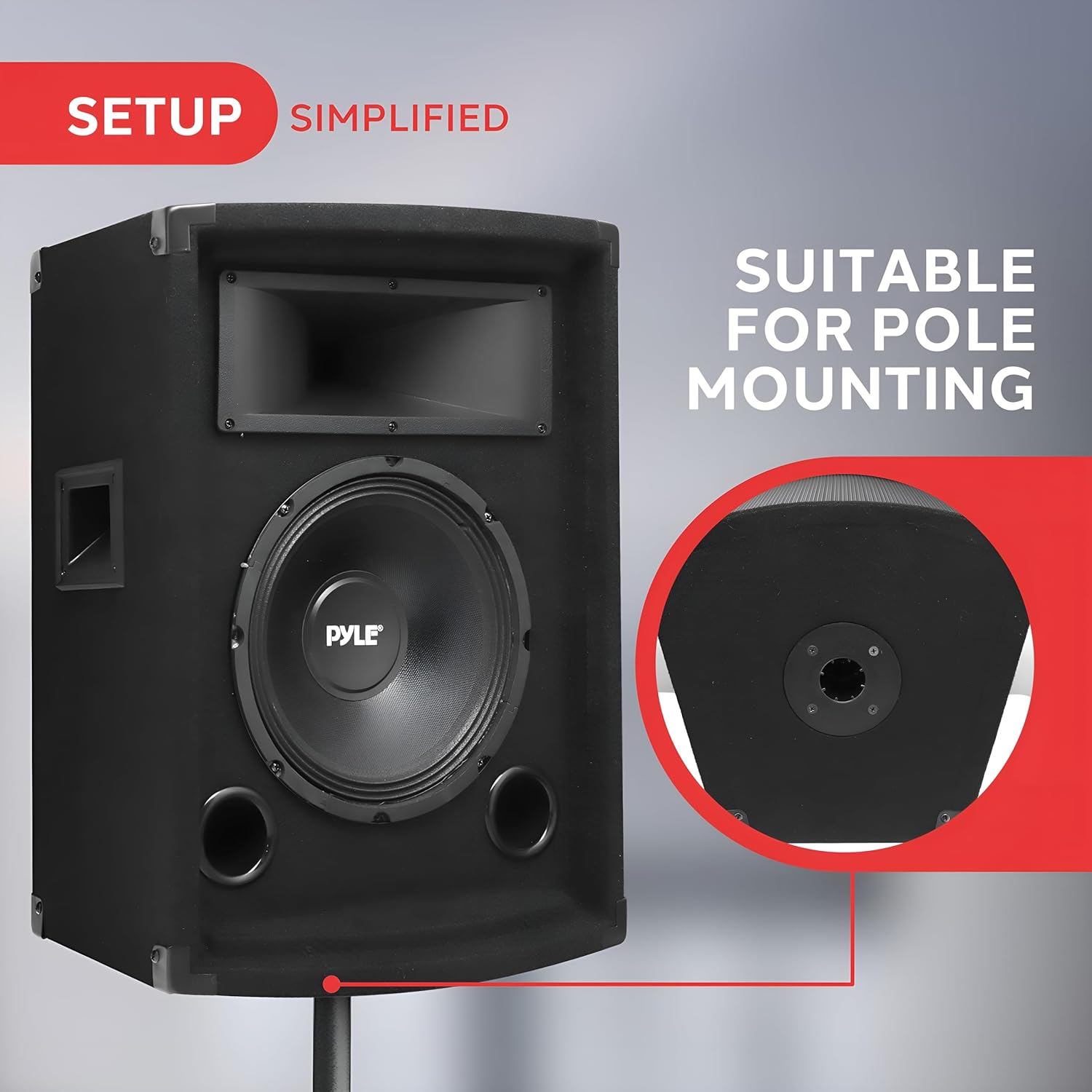 PylePro Passive Cabinet PA Speaker System - Durable 500 Watt Portable Outdoor Sound System w/ 10