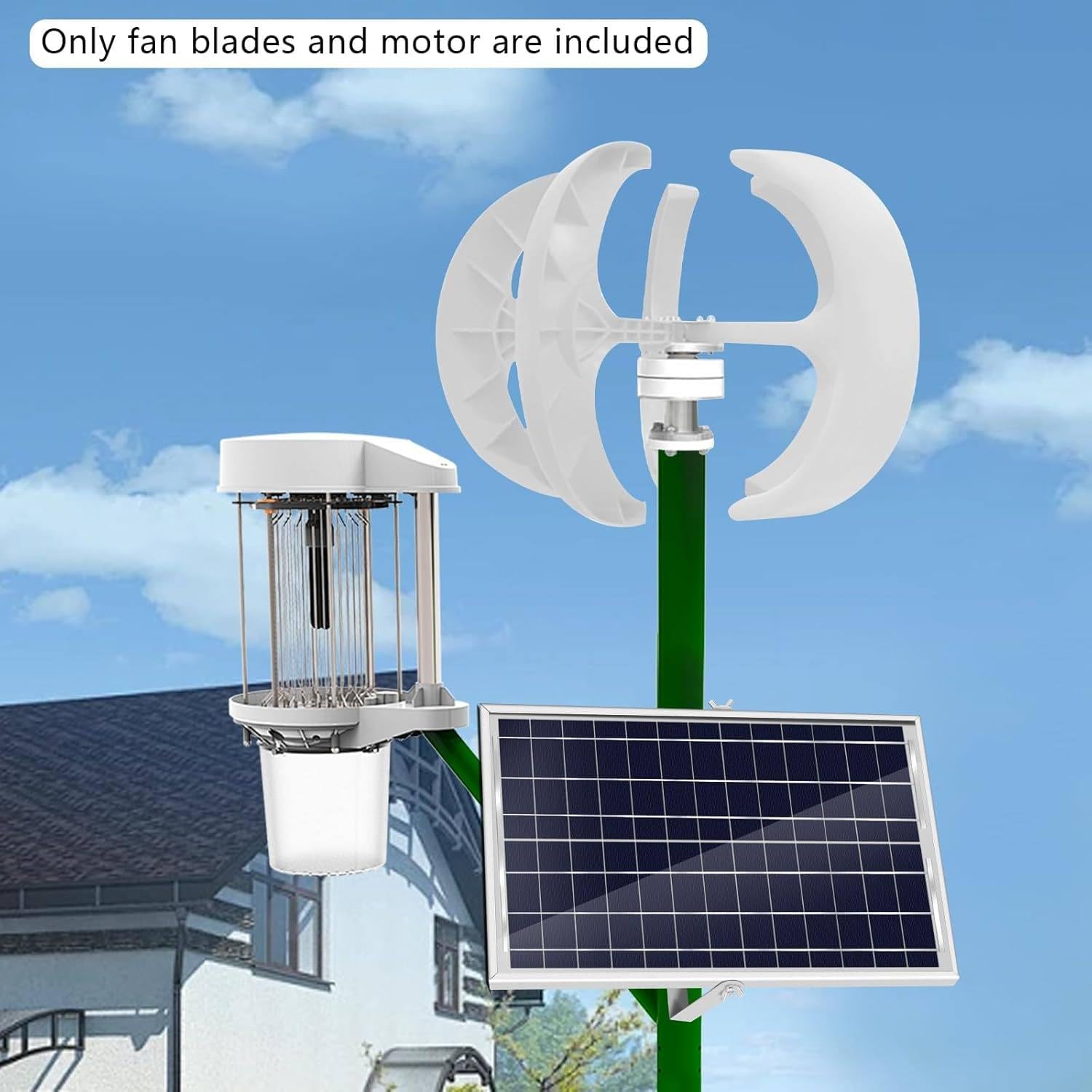 1200W Wind Turbine Generator - Low Noise, Low Wind Speed Start, 12V/24V Windmill with Controller for Home Use - Efficient Renewable Energy Solution
