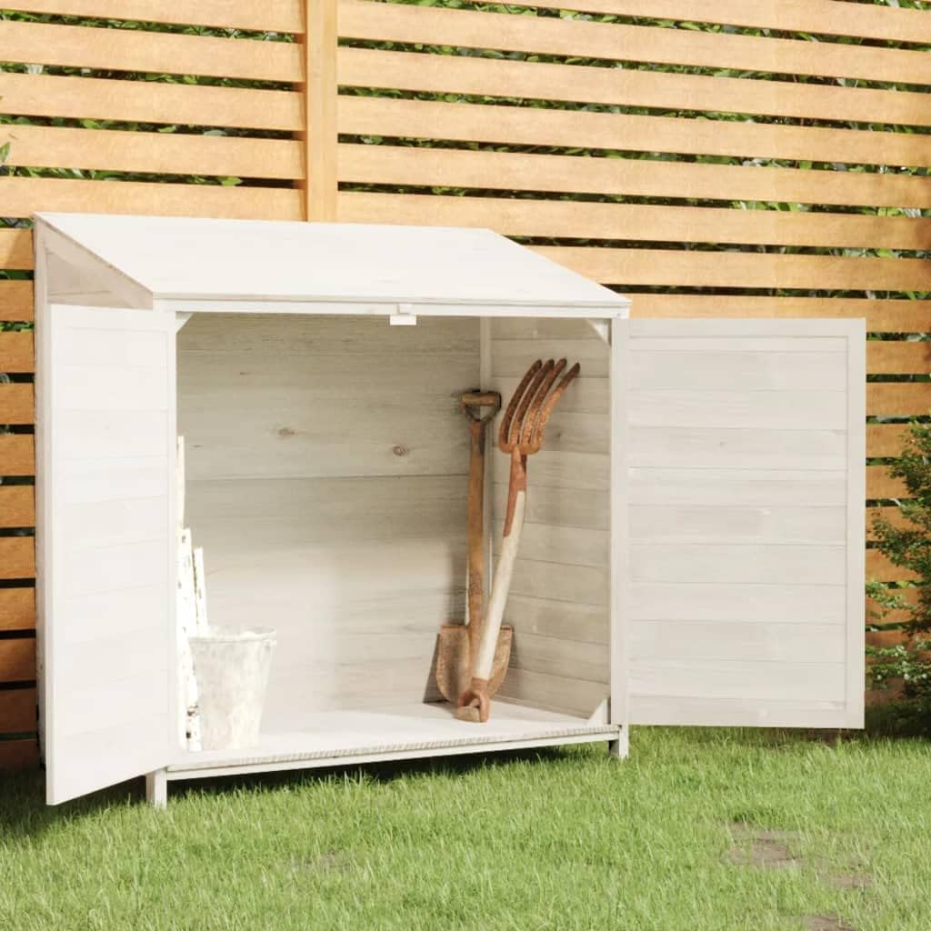 White Solid Wood Fir Garden Shed 40.2