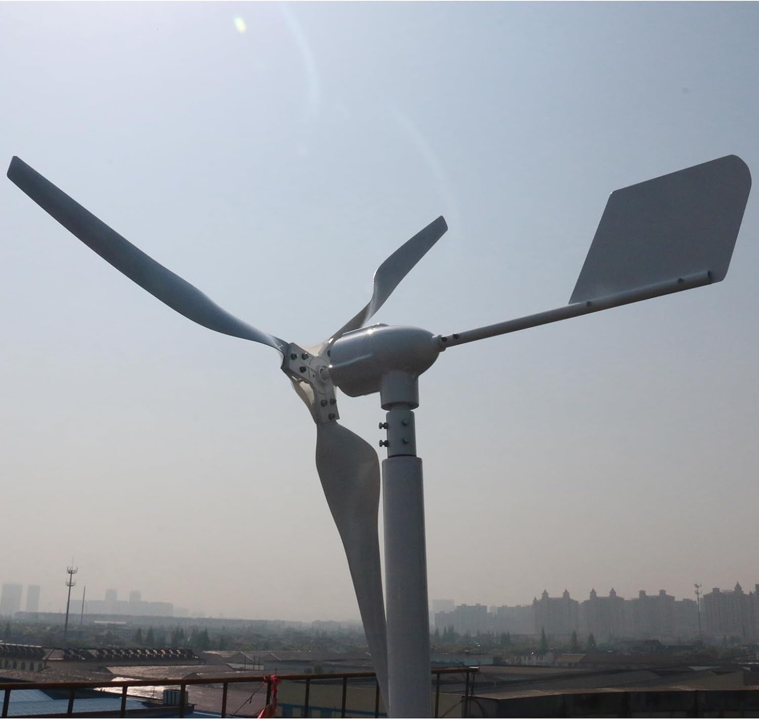 2200W / 3000W Home Wind Turbine Generator Kit 12V / 24V / 48V Permanent Magnet Wind Turbine Generator with Controller, 3 Blades Economy Windmill for Wind Solar Hybrid System,3000w,12V