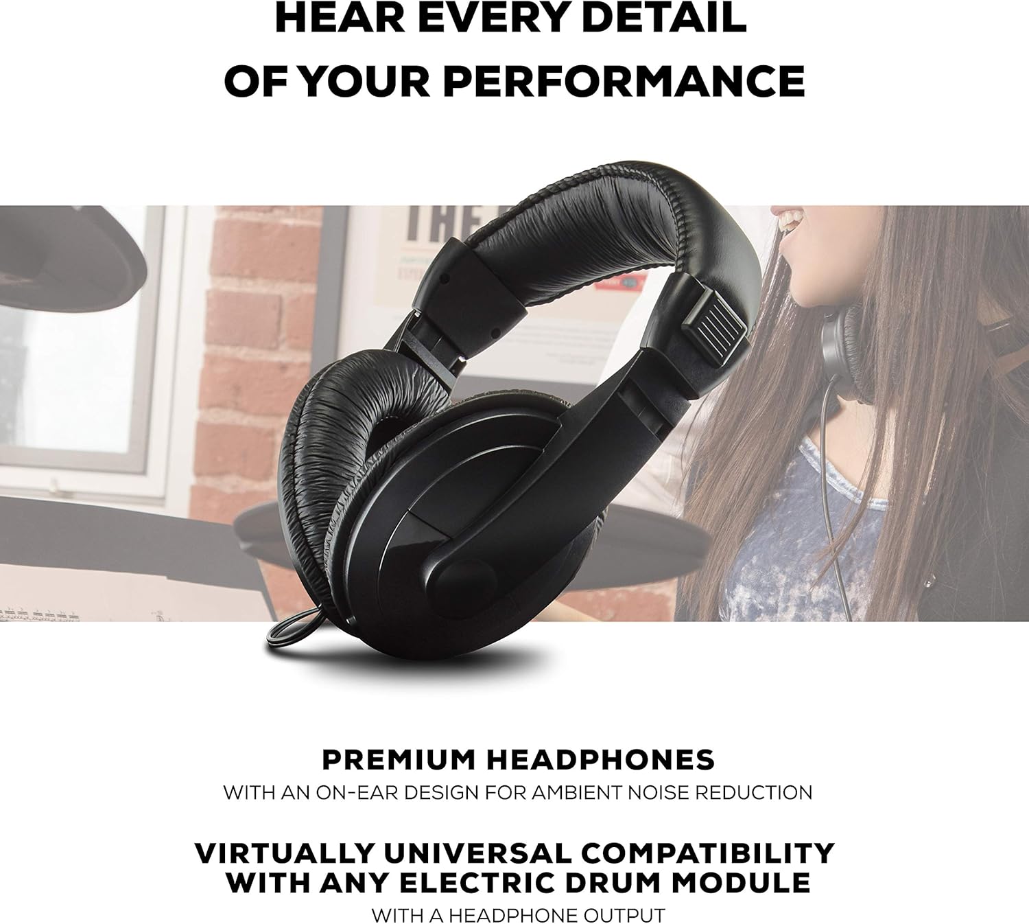 Alesis Drum Essentials Bundle – Complete Electric Drum Set Accessory Pack Including A Drum Throne and On-Ear Headphones