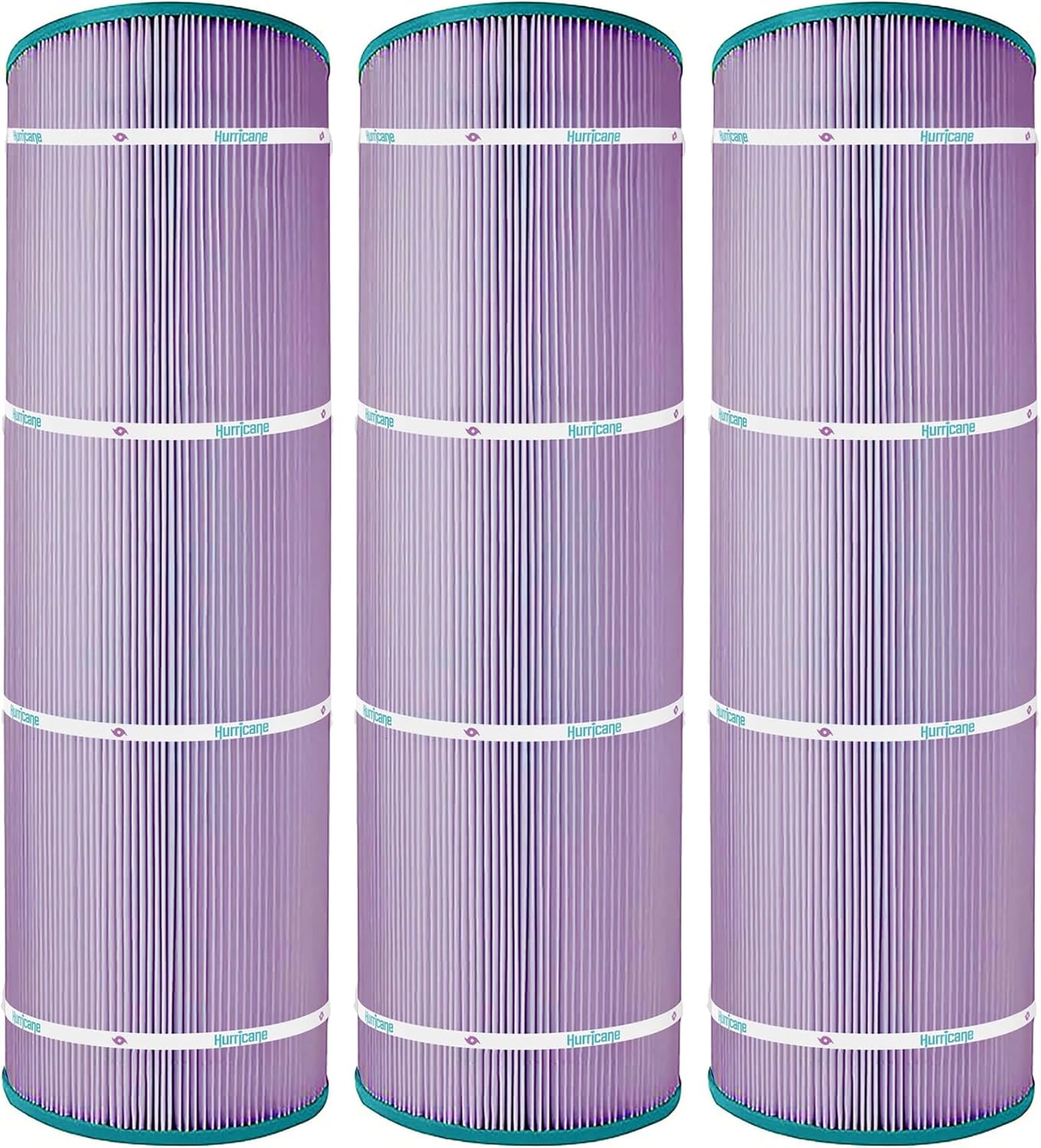 Hurricane Filters 3 Pack HF8417-01P Platinum Purple Pool Filter Cartridge - Replacement for PA175, Unicel C-8417, Filbur FC-1294, Hayward Star-Clear Plus C1750, C1900, Sta-RIte PXC-175
