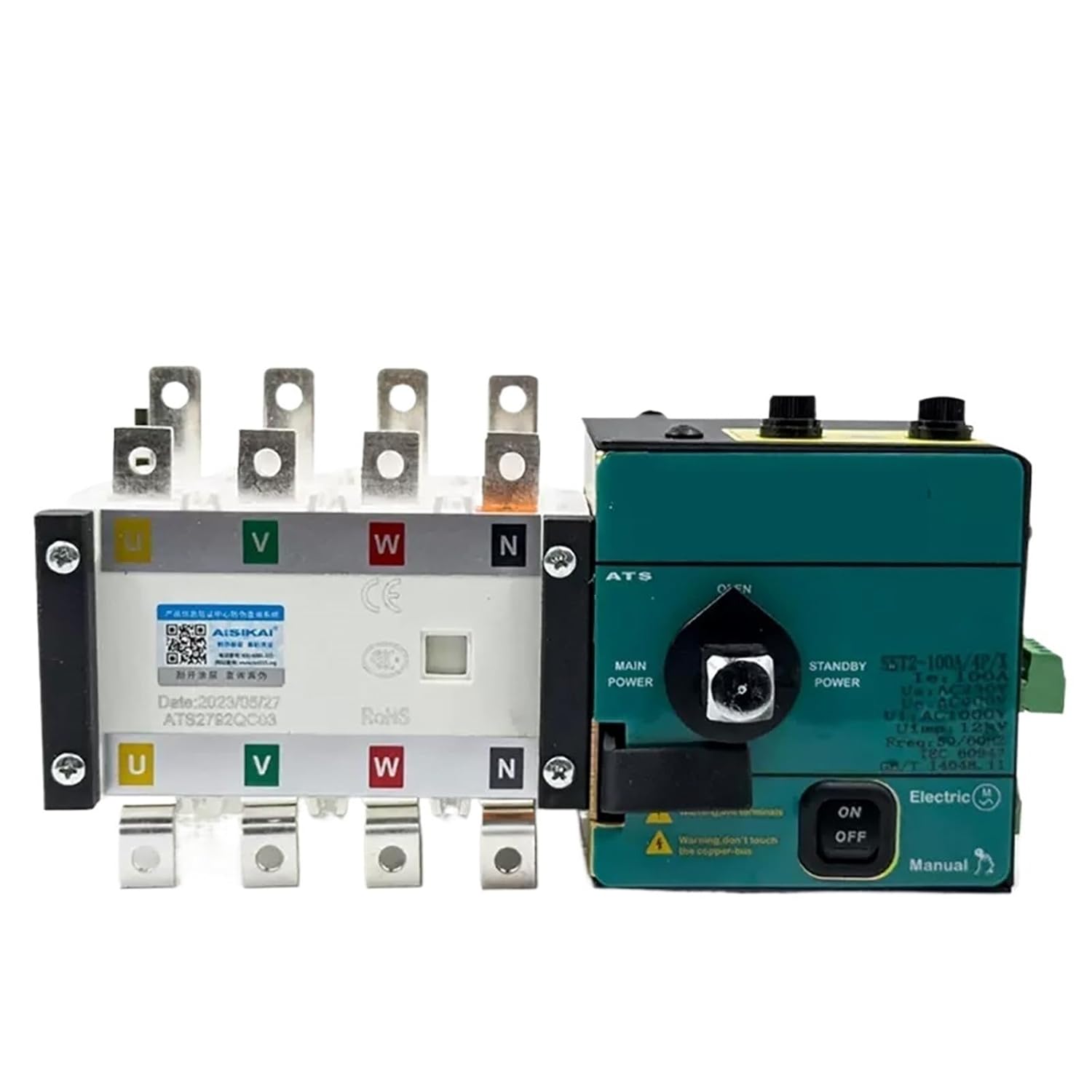 800A 1000A 4P ATS Controller Dual Power Automatic Transfer Switch 220v Control Voltage Electric Diesel Generator Parts(1250a)