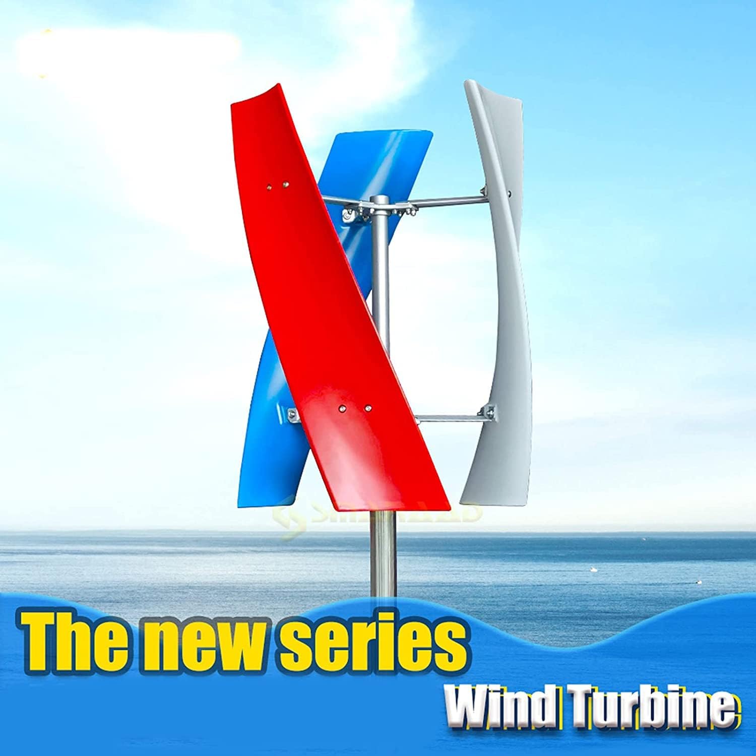 8000 W Vertical Magnetic Levitation Upright Wind Generator, 220 V Wind Turbine Three-Phase Permanent Magnet Suspension Motor for Home Ship