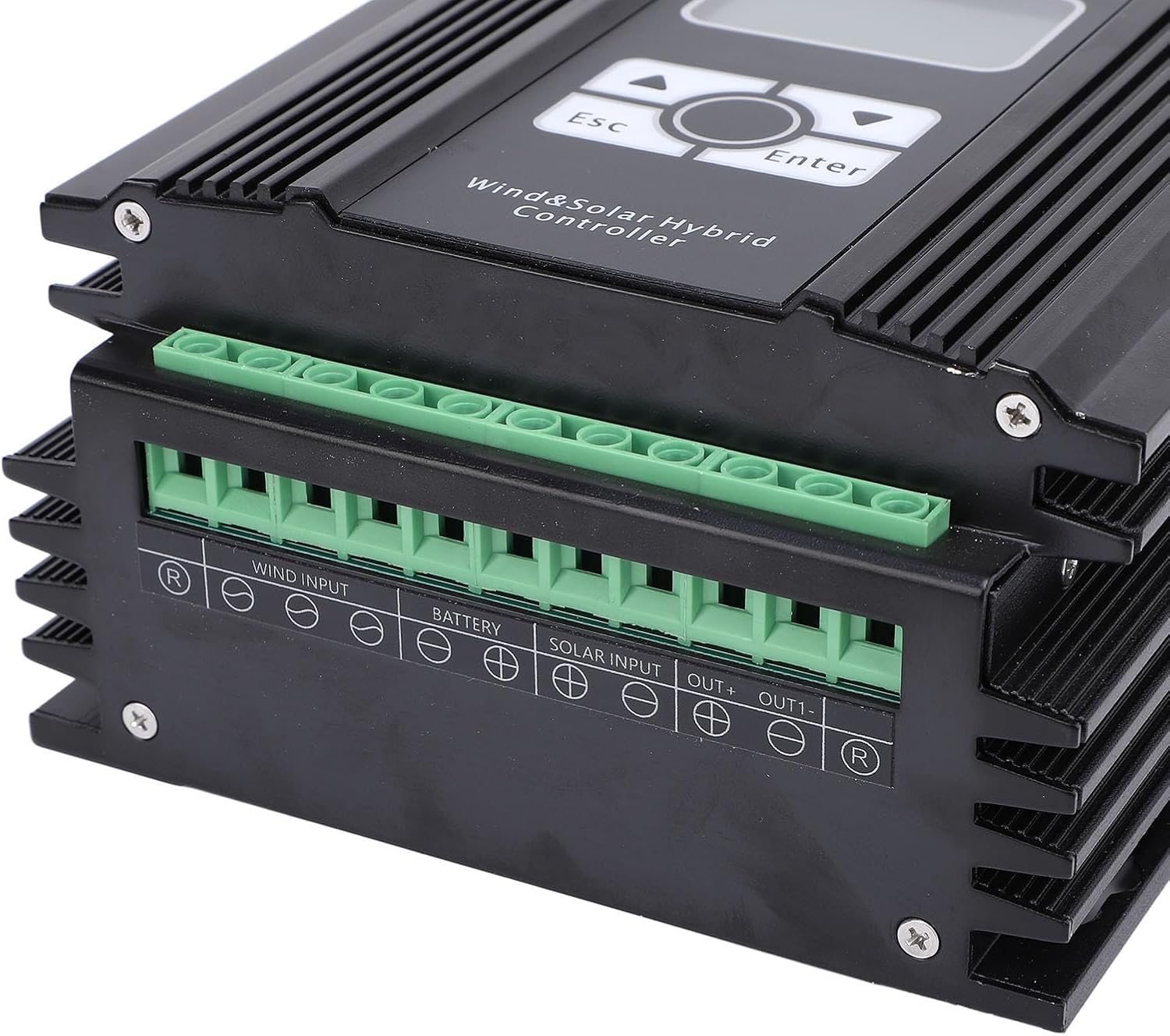 ANGGREK Wind Solar Hybrid System Controller, High Efficiency Wind Solar Hybrid Controller 48V 400W Aluminum Shell for Residential Marine Street (400W Fan) (600W Fan)