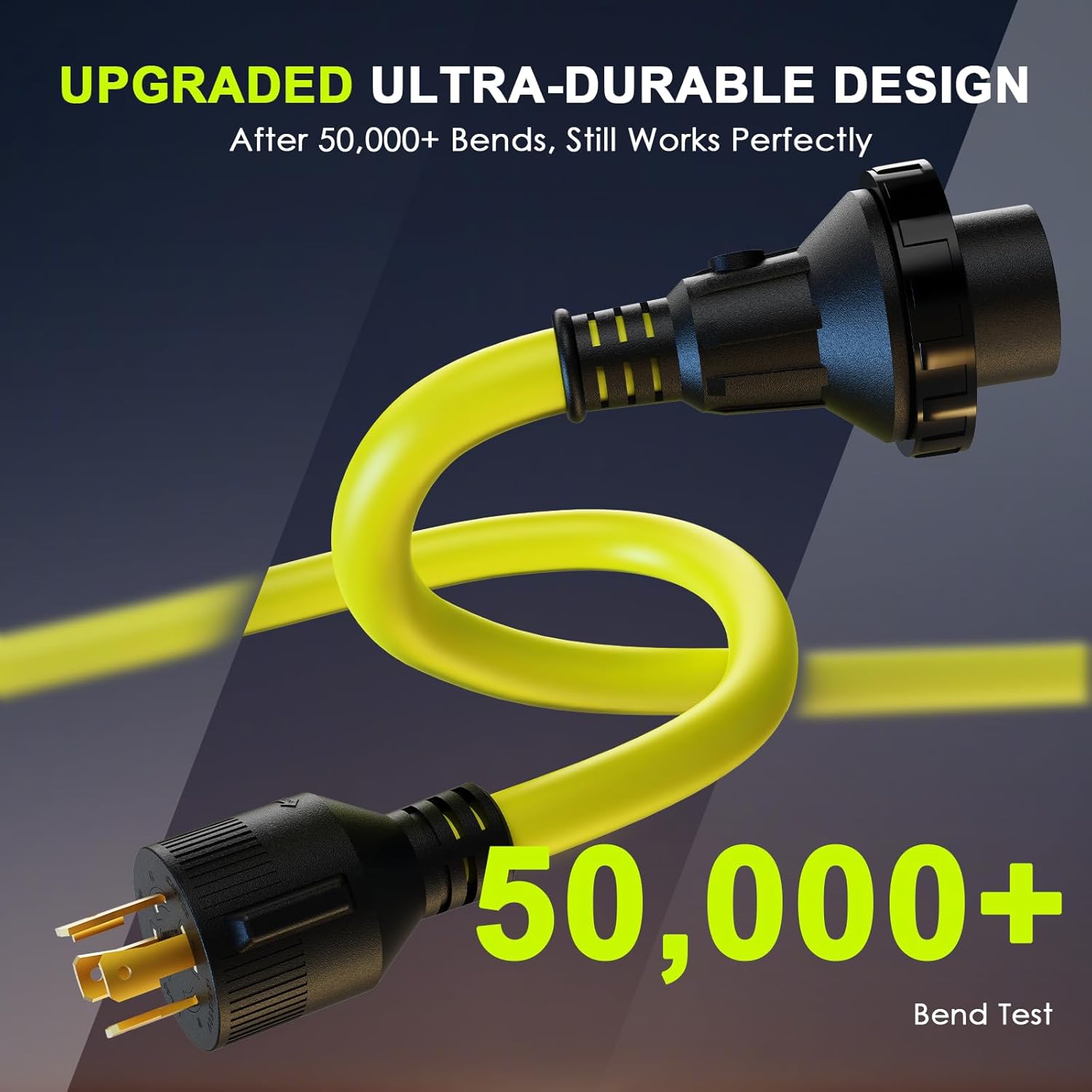 30 Amp Generator Cord 25FT and Power Inlet Box, NEMA L14-30P/L14-30R 125/250V Twist Lock Connector with Pre-Drilled NEMA L14-30P Generator Inlet Box for Generator to House, ETL Listed