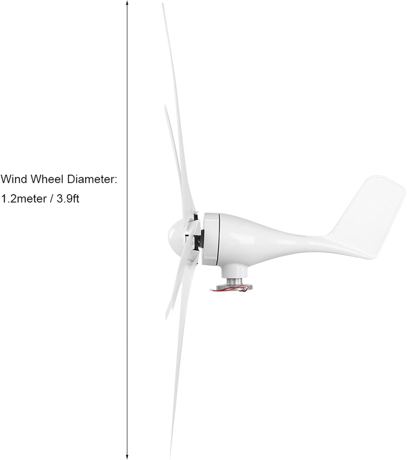 100W Wind Turbine, Quiet Usage, Easy Installation, for Boats, Cabins, Mobile Homes, Off Grid Power Generation (48V)