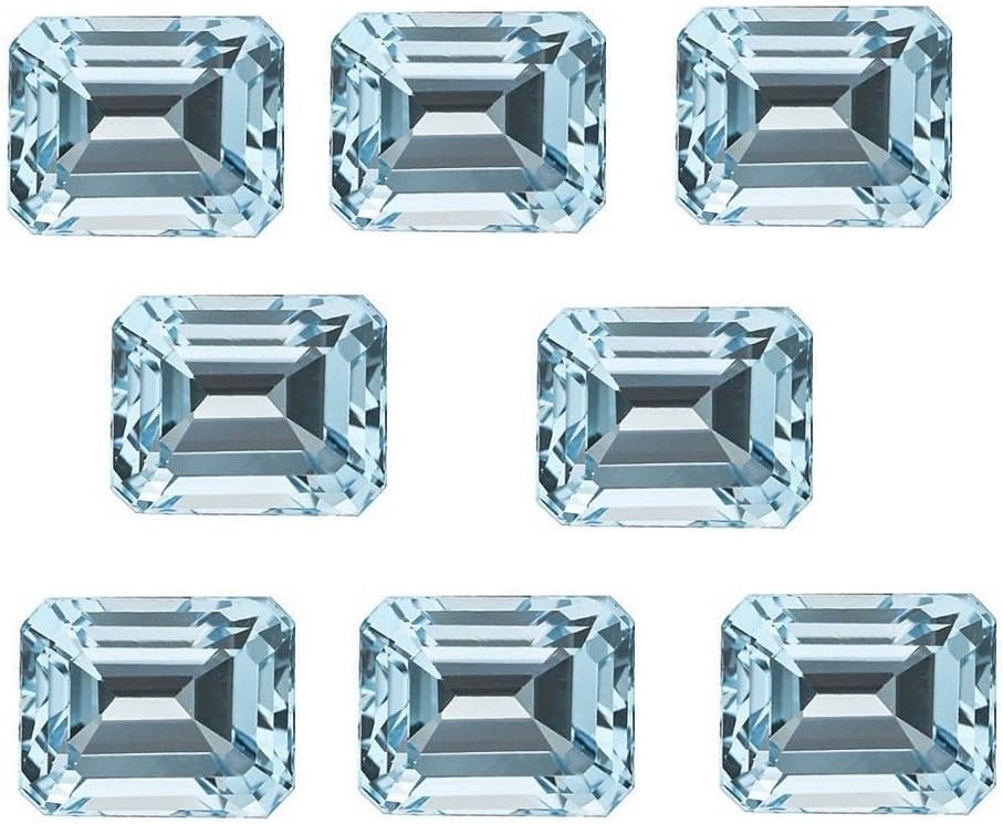 Natural Sky Blue Topaz AAA Quality loose Gemstone 8x6 mm Faceted Octagon 25 pieces Lot from Dashrath International