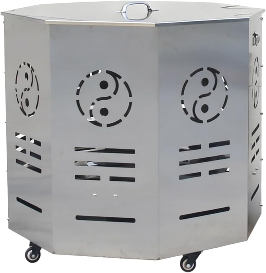 Incinerator Burn Barrel, Fire Pits for Outside Wood Burning, Metal Barrel for Garden Porch Balcony Patio Backyard