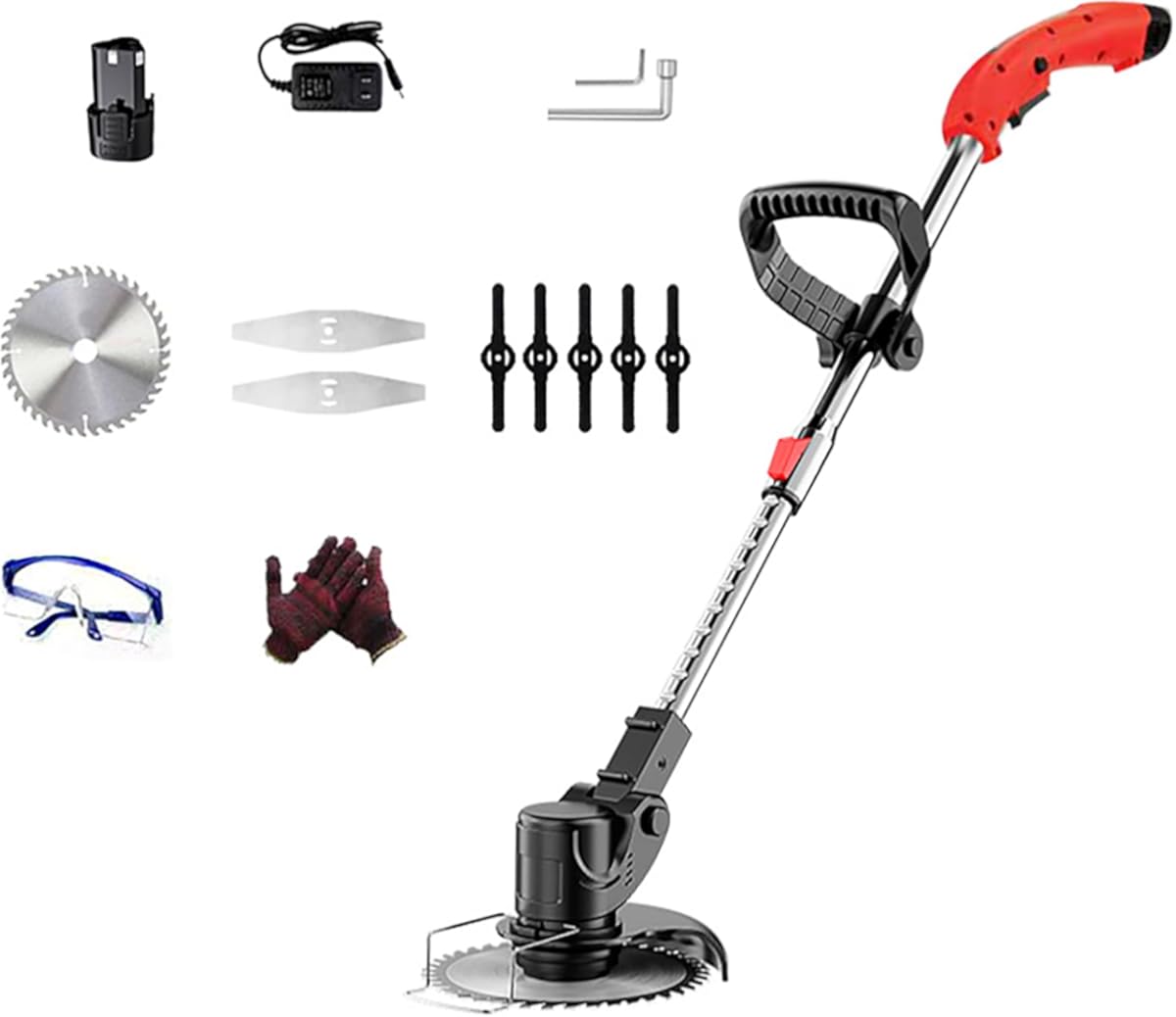 High-Power Lithium Rechargeable Lawn Mower - 3-in-1 Cordless Grass Trimmer for Small Orchards and Lawns