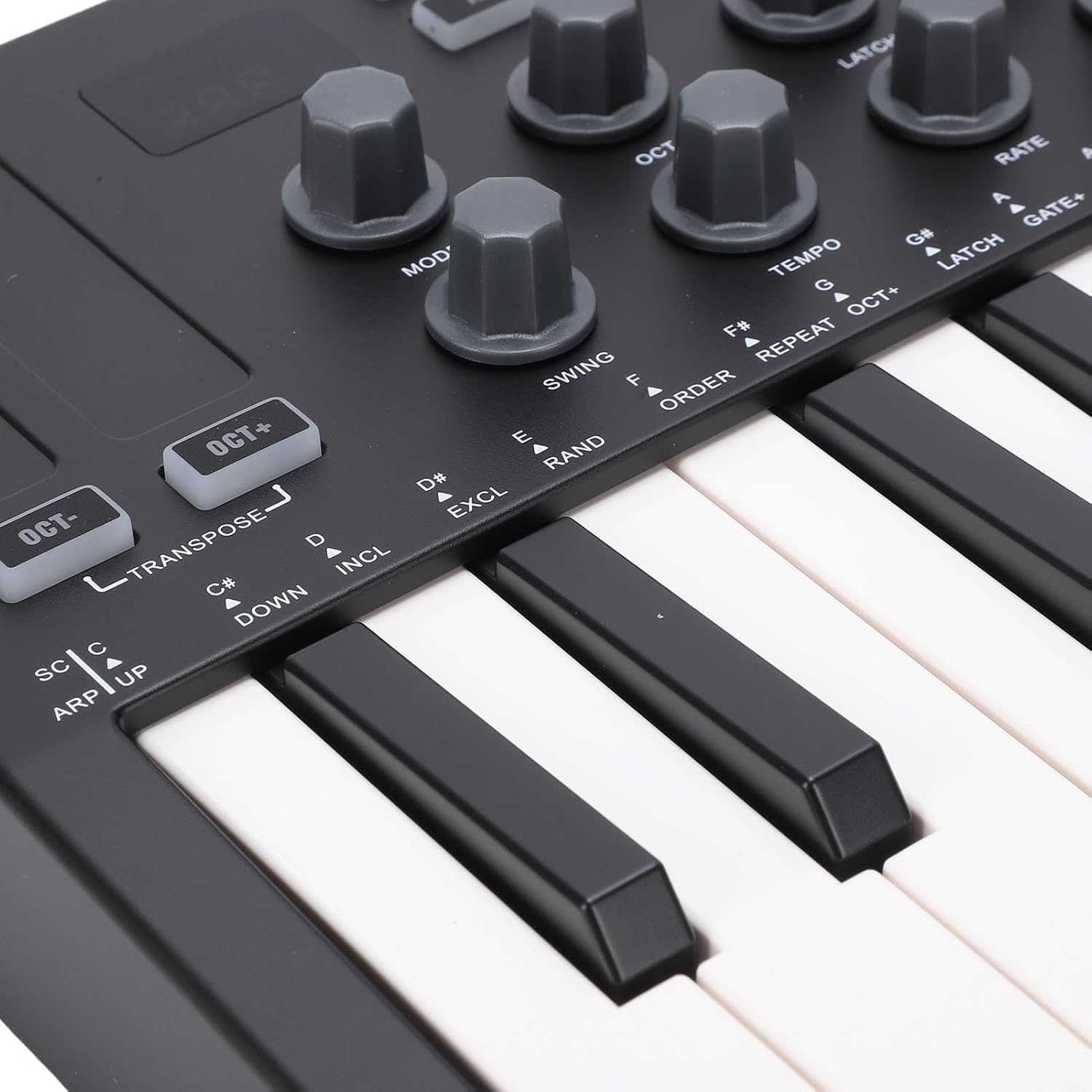 25 Keys MIDI Keyboard Controller, with 8 RGB Backlit Pads & 8 Knobs, Beat Maker, for Music Production