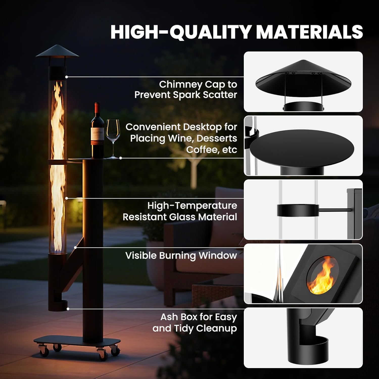 DoCred Patio Pellet Heater, 71
