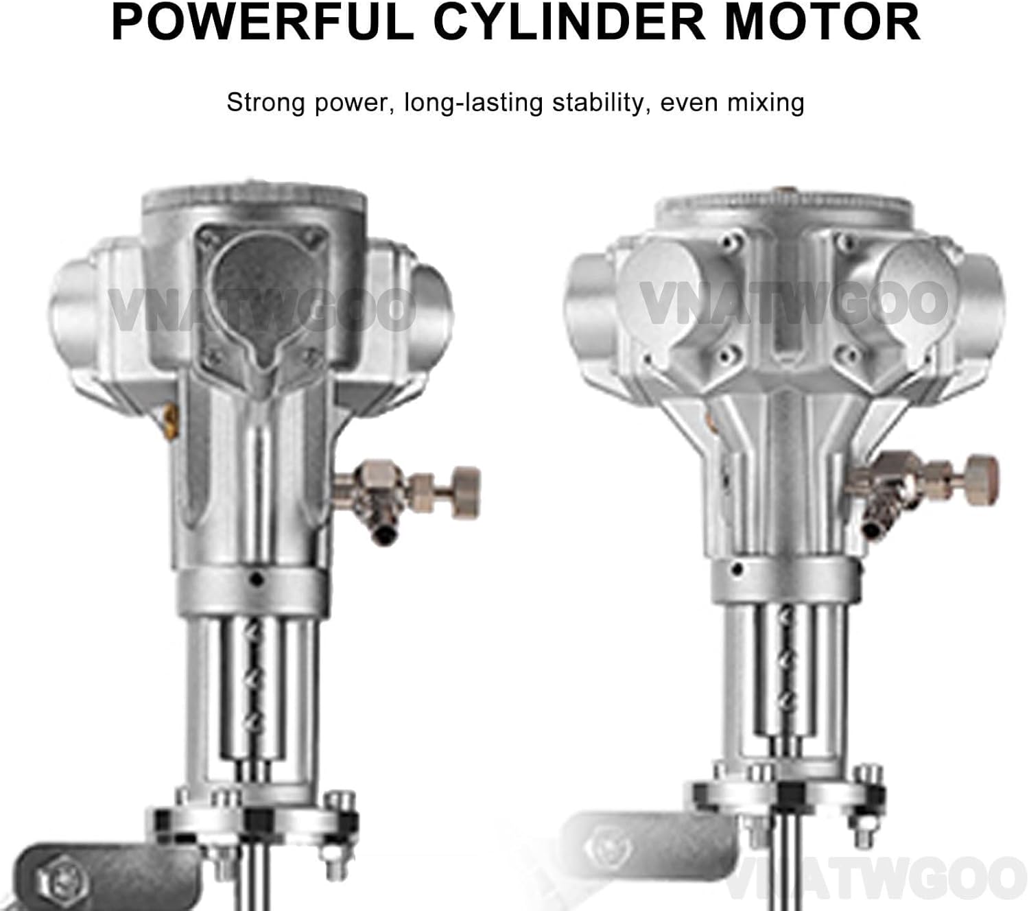 Industrial Clamp-Type Pneumatic Mixer, 50/100 Gallon Aluminum Alloy Agitator, Adjustable Speed Stirring Machine, for Liquids, Paint(100gallons)