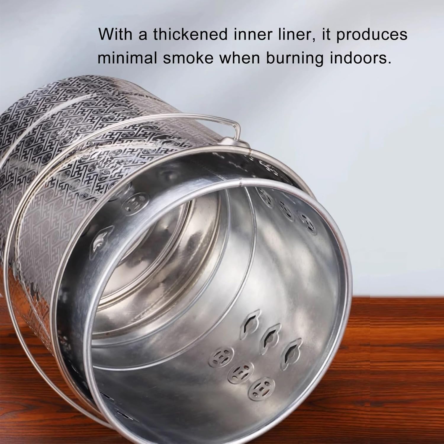 Incinerator, Galvanized Trash can, Metal Fire Pit, Including Tripod, Fire Hook, Inner Liner, for Leaves, Trash, Camping, Bonfire(Red)