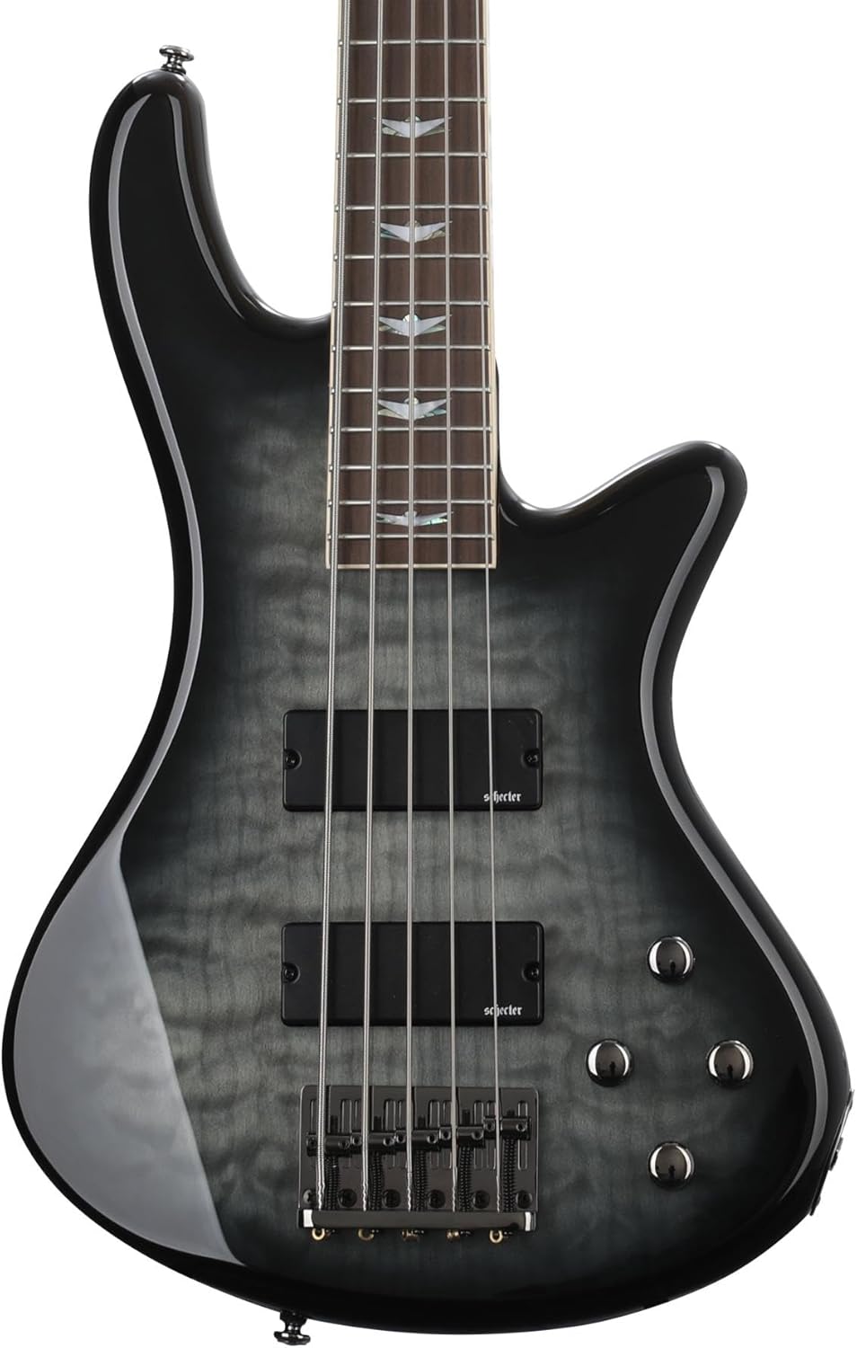 Schecter Stiletto Extreme 5 Bass Guitar - See-Thru Black