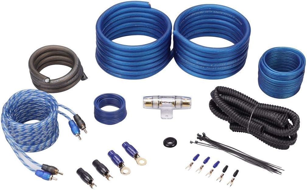 Rockville Bundle: RD600.1 600w RMS 1-Ohm (2400w Peak) Mono Amplifier Car Audio Amp Bundle with RWK41 4 Gauge Complete Car Amp Wiring Installation Wire Kit with RCA's (2 Items)