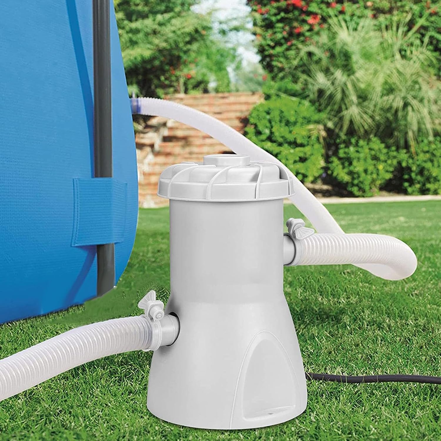 Pool Filter Pump for Ground Swimming Pools, Above Ground Pool Pump 30W Cartridge Low Noise Pool Pumps System with Design, Easy Installation Pools Cover Pumps above Ground (HS-8660)